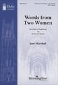 Words from Two Women SATB choral sheet music cover